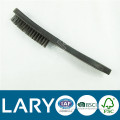 (7465) all black steel wire brush with plastic handle